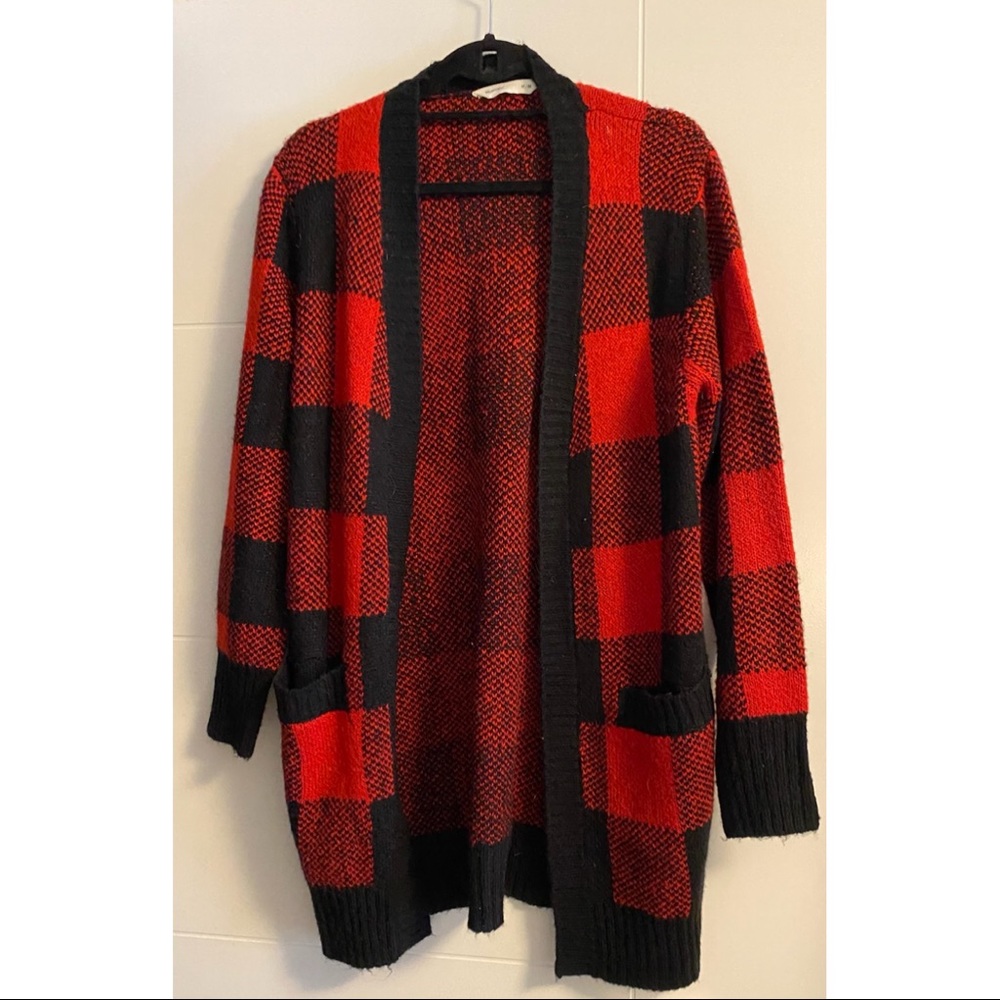 Buffalo plaid cardigan
